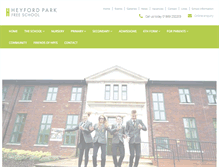 Tablet Screenshot of heyfordparkfreeschool.org